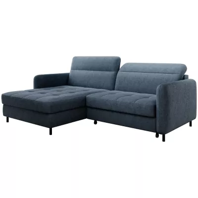 Elegantes Schlafsofa ZULEYKA – blau, linke Ecke