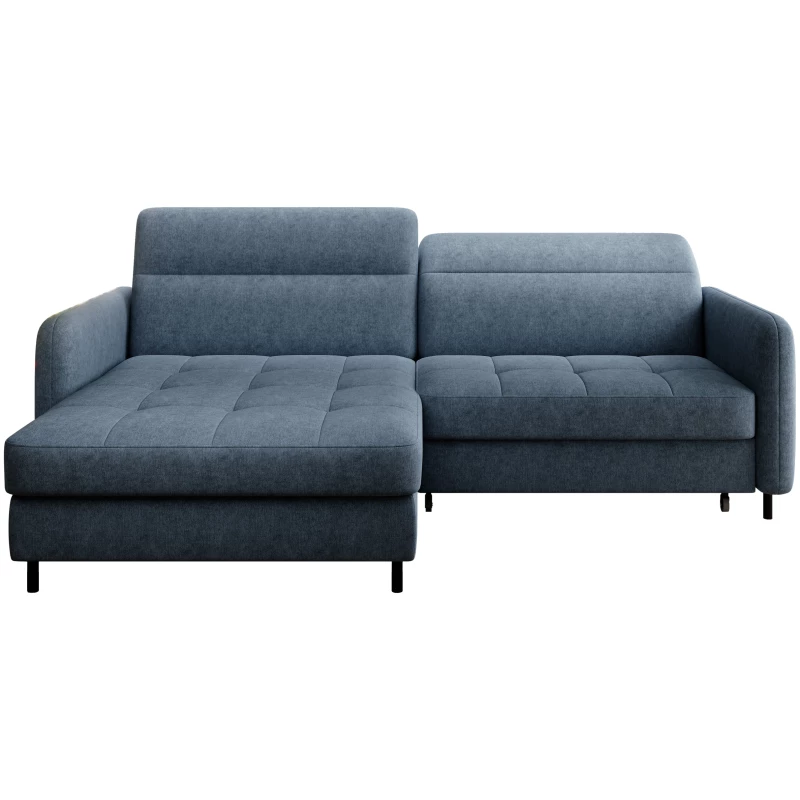 Elegantes Schlafsofa ZULEYKA – blau, linke Ecke