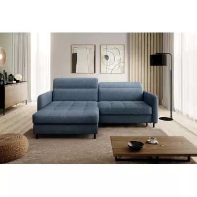 Elegantes Schlafsofa ZULEYKA – blau, linke Ecke