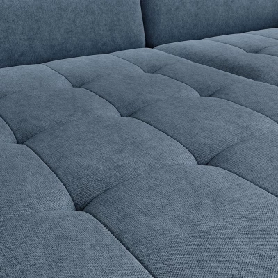 Elegantes Schlafsofa ZULEYKA – blau, linke Ecke