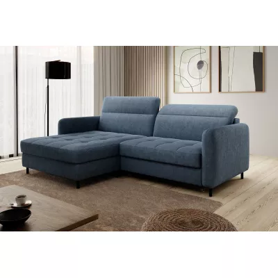 Elegantes Schlafsofa ZULEYKA – blau, linke Ecke