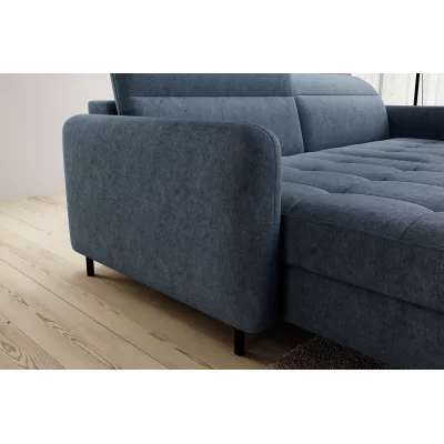 Elegantes Schlafsofa ZULEYKA – blau, linke Ecke