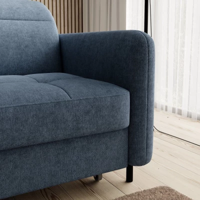 Elegantes Schlafsofa ZULEYKA – blau, linke Ecke