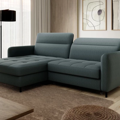 Elegantes Schlafsofa ZULEYKA – Petrol, linke Ecke