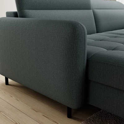 Elegantes Schlafsofa ZULEYKA – Petrol, linke Ecke