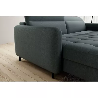 Elegantes Schlafsofa ZULEYKA – Petrol, linke Ecke
