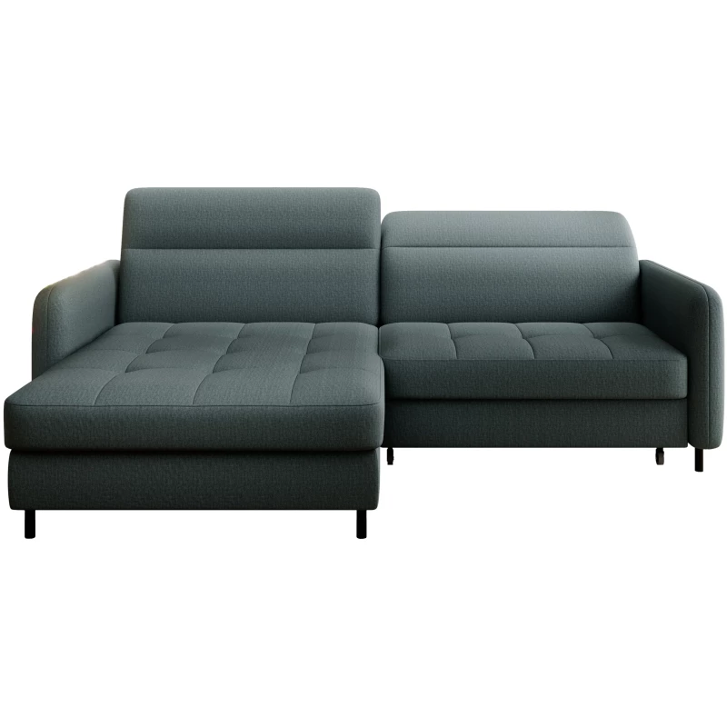 Elegantes Schlafsofa ZULEYKA – Petrol, linke Ecke