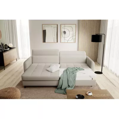 Elegantes Schlafsofa ZULEYKA – cremefarben, linke Ecke