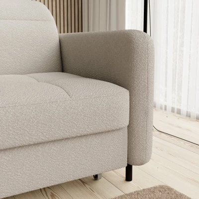 Elegantes Schlafsofa ZULEYKA – cremefarben, linke Ecke