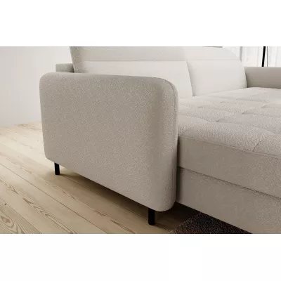 Elegantes Schlafsofa ZULEYKA – cremefarben, linke Ecke