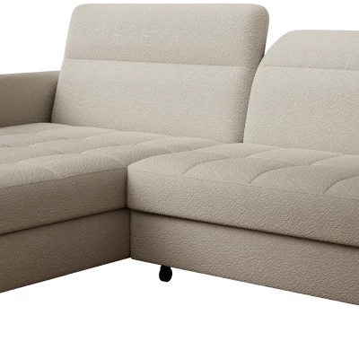 Elegantes Schlafsofa ZULEYKA – cremefarben, linke Ecke