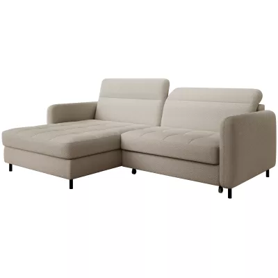 Elegantes Schlafsofa ZULEYKA – cremefarben, linke Ecke
