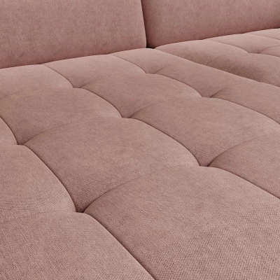 Elegantes Schlafsofa ZULEYKA – rosa, linke Ecke