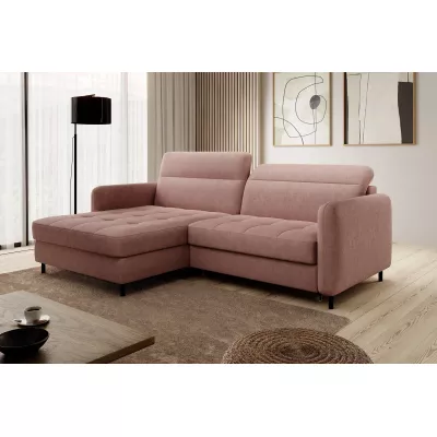 Elegantes Schlafsofa ZULEYKA – rosa, linke Ecke
