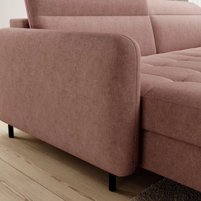 Elegantes Schlafsofa ZULEYKA – rosa, linke Ecke