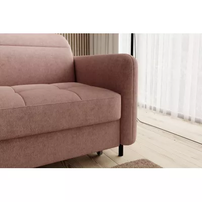 Elegantes Schlafsofa ZULEYKA – rosa, linke Ecke