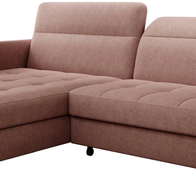 Elegantes Schlafsofa ZULEYKA – rosa, linke Ecke