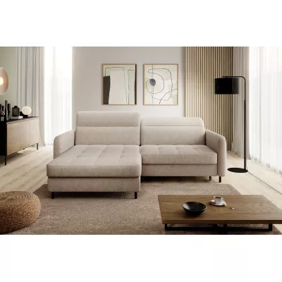 Elegantes Schlafsofa ZULEYKA – hellbeige, linke Ecke