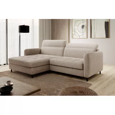 Elegantes Schlafsofa ZULEYKA – hellbeige, linke Ecke