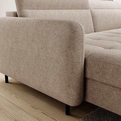 Elegantes Schlafsofa ZULEYKA – hellbeige, linke Ecke