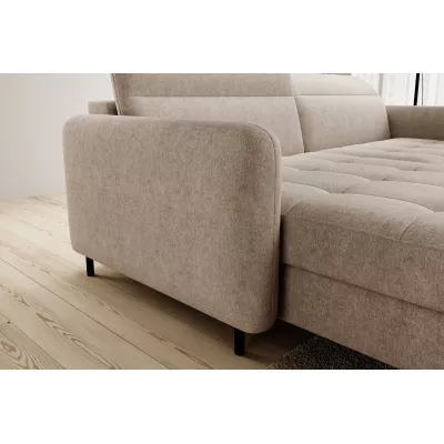 Elegantes Schlafsofa ZULEYKA – hellbeige, linke Ecke