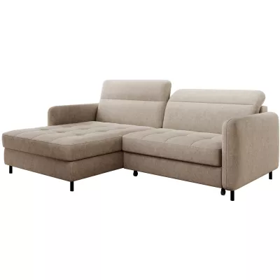 Elegantes Schlafsofa ZULEYKA – hellbeige, linke Ecke