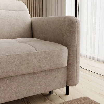 Elegantes Schlafsofa ZULEYKA – hellbeige, linke Ecke
