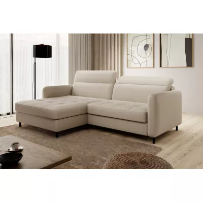 Elegantes Schlafsofa ZULEYKA – beige, linke Ecke