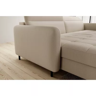 Elegantes Schlafsofa ZULEYKA – beige, linke Ecke
