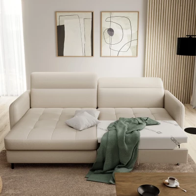 Elegantes Schlafsofa ZULEYKA – beige, linke Ecke