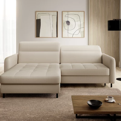 Elegantes Schlafsofa ZULEYKA – beige, linke Ecke