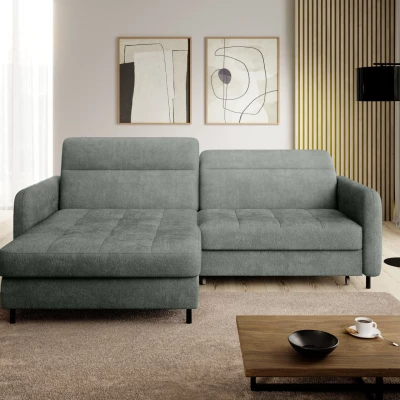 Elegantes Schlafsofa ZULEYKA – hellgrün, linke Ecke