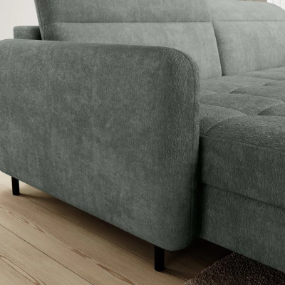 Elegantes Schlafsofa ZULEYKA – hellgrün, linke Ecke