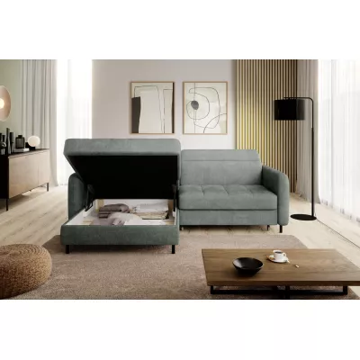 Elegantes Schlafsofa ZULEYKA – hellgrün, linke Ecke