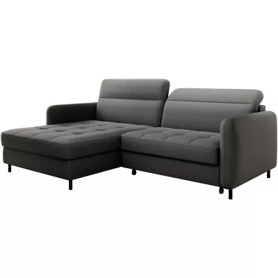 Elegantes Schlafsofa ZULEYKA – Graphit, linke Ecke