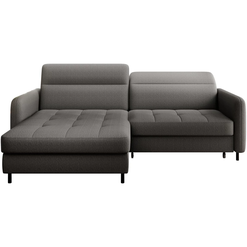 Elegantes Schlafsofa ZULEYKA – Graphit, linke Ecke