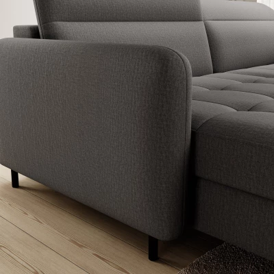 Elegantes Schlafsofa ZULEYKA – Graphit, linke Ecke