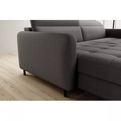 Elegantes Schlafsofa ZULEYKA – Graphit, linke Ecke
