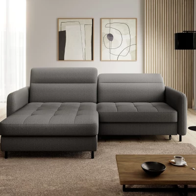 Elegantes Schlafsofa ZULEYKA – Graphit, linke Ecke
