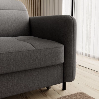 Elegantes Schlafsofa ZULEYKA – Graphit, linke Ecke