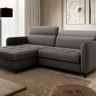 Elegantes Schlafsofa ZULEYKA – Graphit, linke Ecke