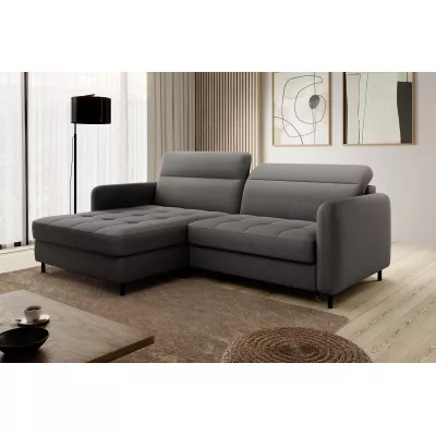 Elegantes Schlafsofa ZULEYKA – Graphit, linke Ecke