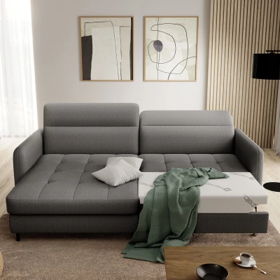 Elegantes Schlafsofa ZULEYKA – Graphit, linke Ecke