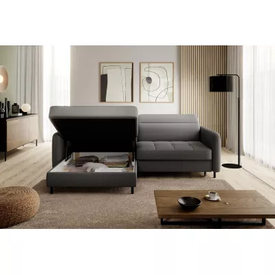Elegantes Schlafsofa ZULEYKA – Graphit, linke Ecke
