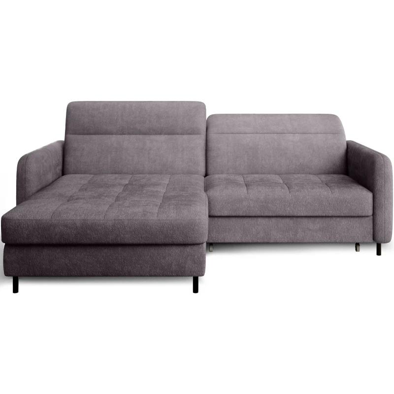 Elegantes Schlafsofa ZULEYKA – dunkelgrau, linke Ecke