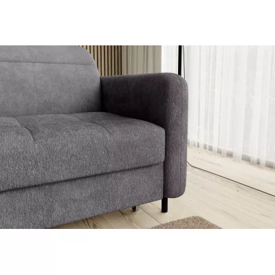 Elegantes Schlafsofa ZULEYKA – dunkelgrau, linke Ecke