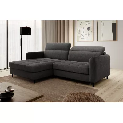 Elegantes Schlafsofa ZULEYKA – schwarz, linke Ecke