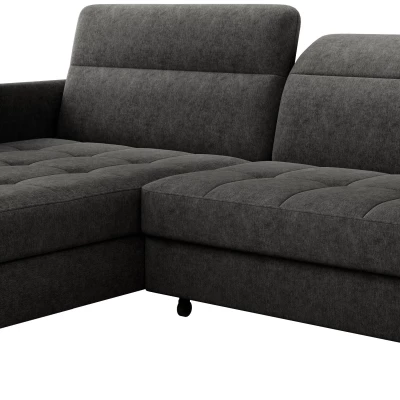 Elegantes Schlafsofa ZULEYKA – schwarz, linke Ecke