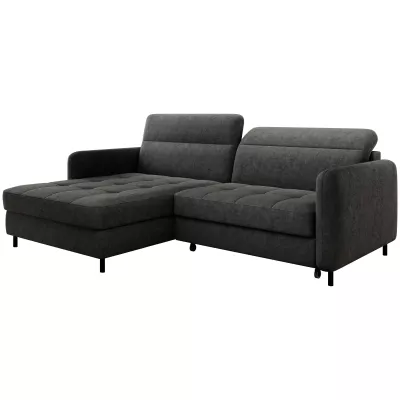 Elegantes Schlafsofa ZULEYKA – schwarz, linke Ecke