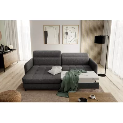 Elegantes Schlafsofa ZULEYKA – schwarz, linke Ecke